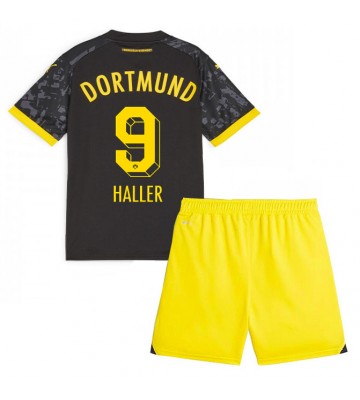 Borussia Dortmund Sebastien Haller #9 Borta Kläder Barn 2023-24 Kortärmad (+ Korta byxor)